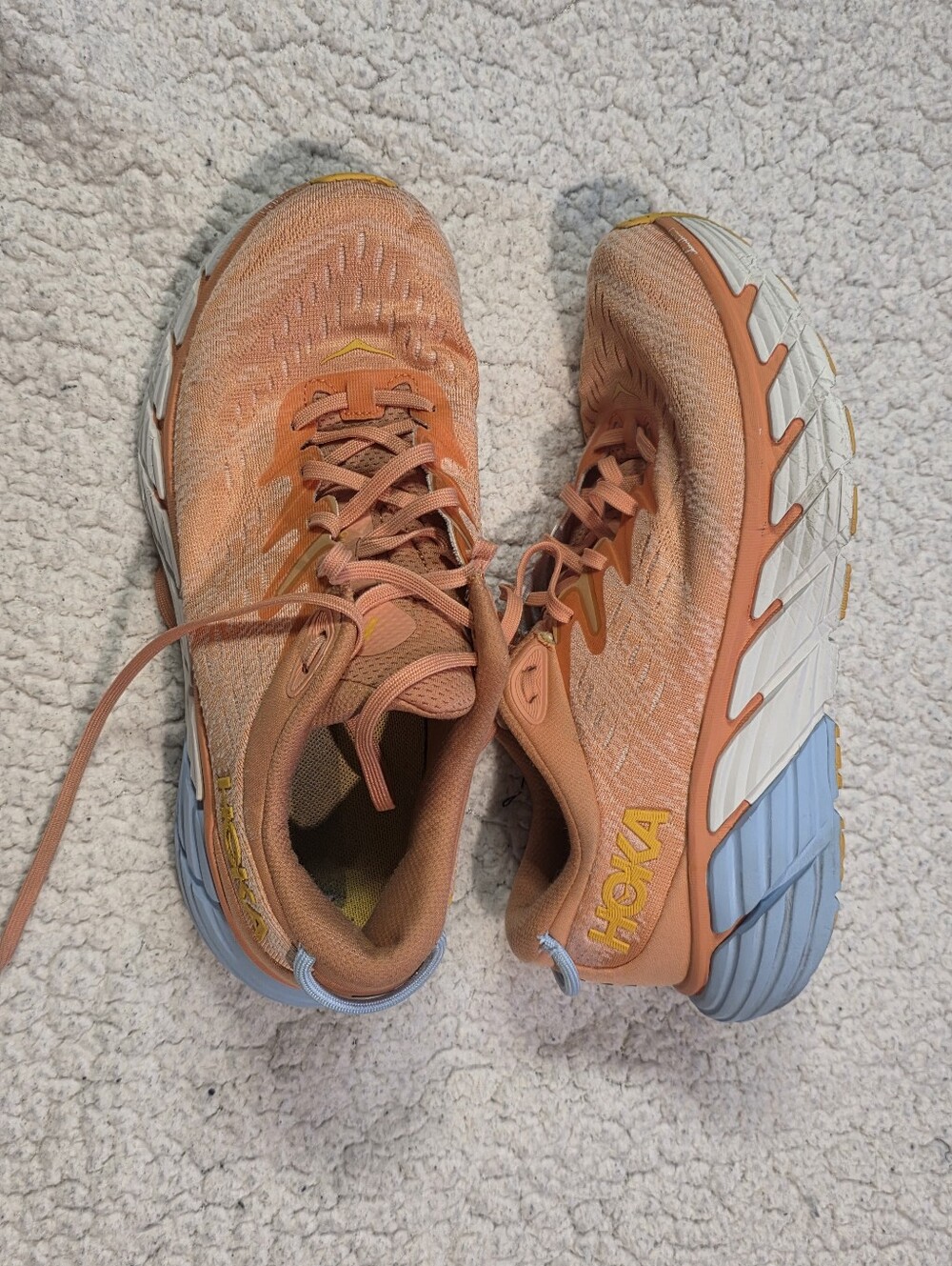 HOKA Women's Orange Mesh Running Shoes - Lightweight Comfort